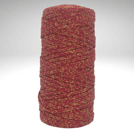 PEP-5/F (100 m) flache Satinkordel mit Metallic-Garn-Anteil