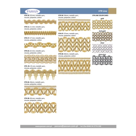 STR - 37 (25 m) тесьма металлизированная