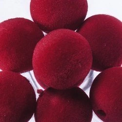 spheres 20 mm flocked beads