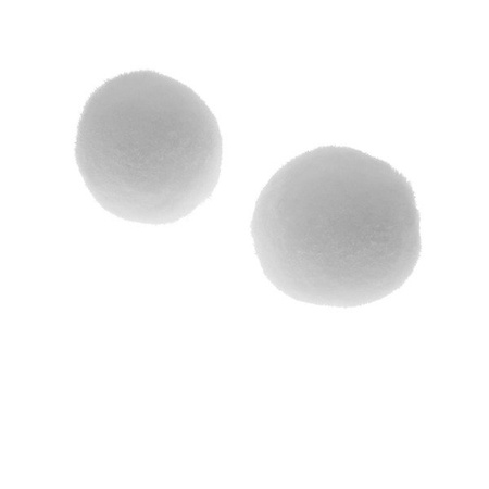 Pompon P-5 (12 szt.) pompony białe 50 mm