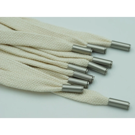 CT - 40/14/130E (10 шт.) веревка для одежды туннельная. Шнур для затяжки одежды с металлическими наконечниками 