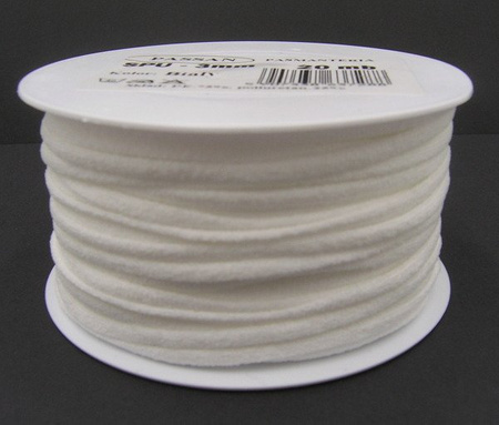 SPU - 3mm (20 m) round rubber - WHITE