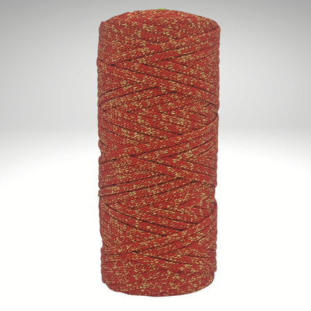 PEP-5/F (100 m) flache Satinkordel mit Metallic-Garn-Anteil