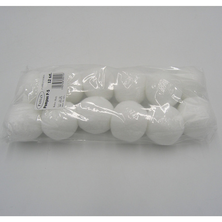Pompon P-5 (12 szt.) pompony białe 50 mm