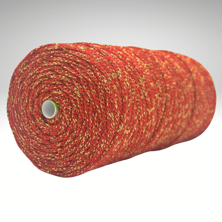 PEP-5/F (100 m) flache Satinkordel mit Metallic-Garn-Anteil