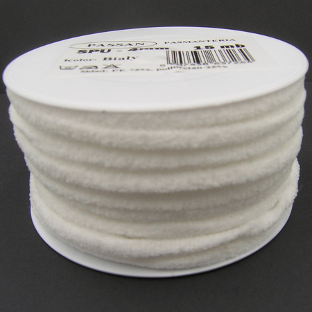 SPU - 4mm (15 m) round rubber - WHITE