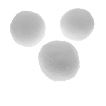 Pompon P-6 (8 szt.) pompony białe 60 mm