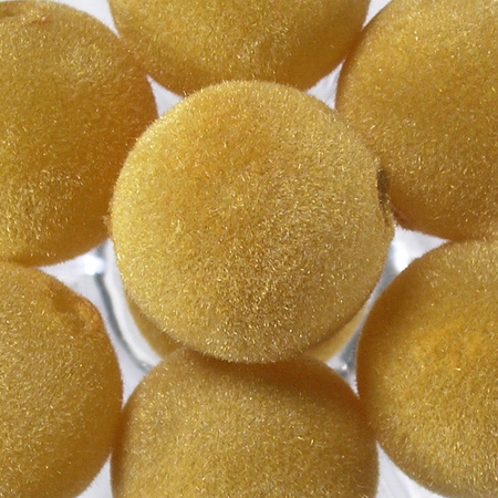 spheres 16 mm flocked beads  