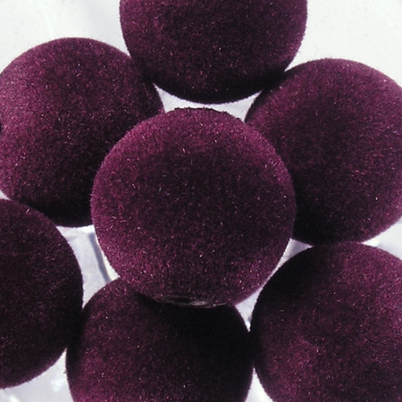 spheres 16 mm flocked beads