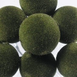 spheres 12 mm flocked beads 