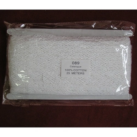 C - 089 (25 m) Белое хлопковое кружево - 21 mm