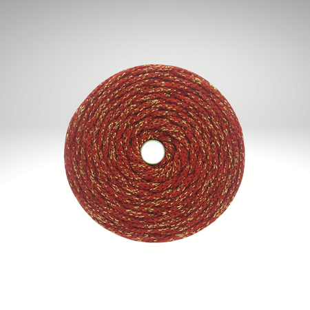 PEP-5/F (100 m) flache Satinkordel mit Metallic-Garn-Anteil
