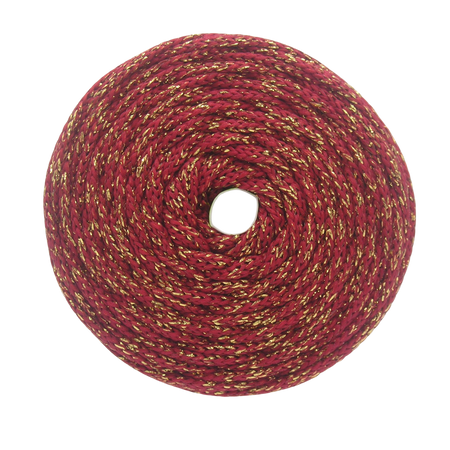 PEP-5/F (100 m) flache Satinkordel mit Metallic-Garn-Anteil